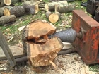 Nor Tech Screw log splitter vs. big oak crotch