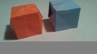 Origami - How to make a easy origami cube (3D)