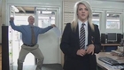 Dancing college teachers prank students