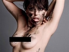 A Topless Lady Gaga Poses Covered in Paint For V